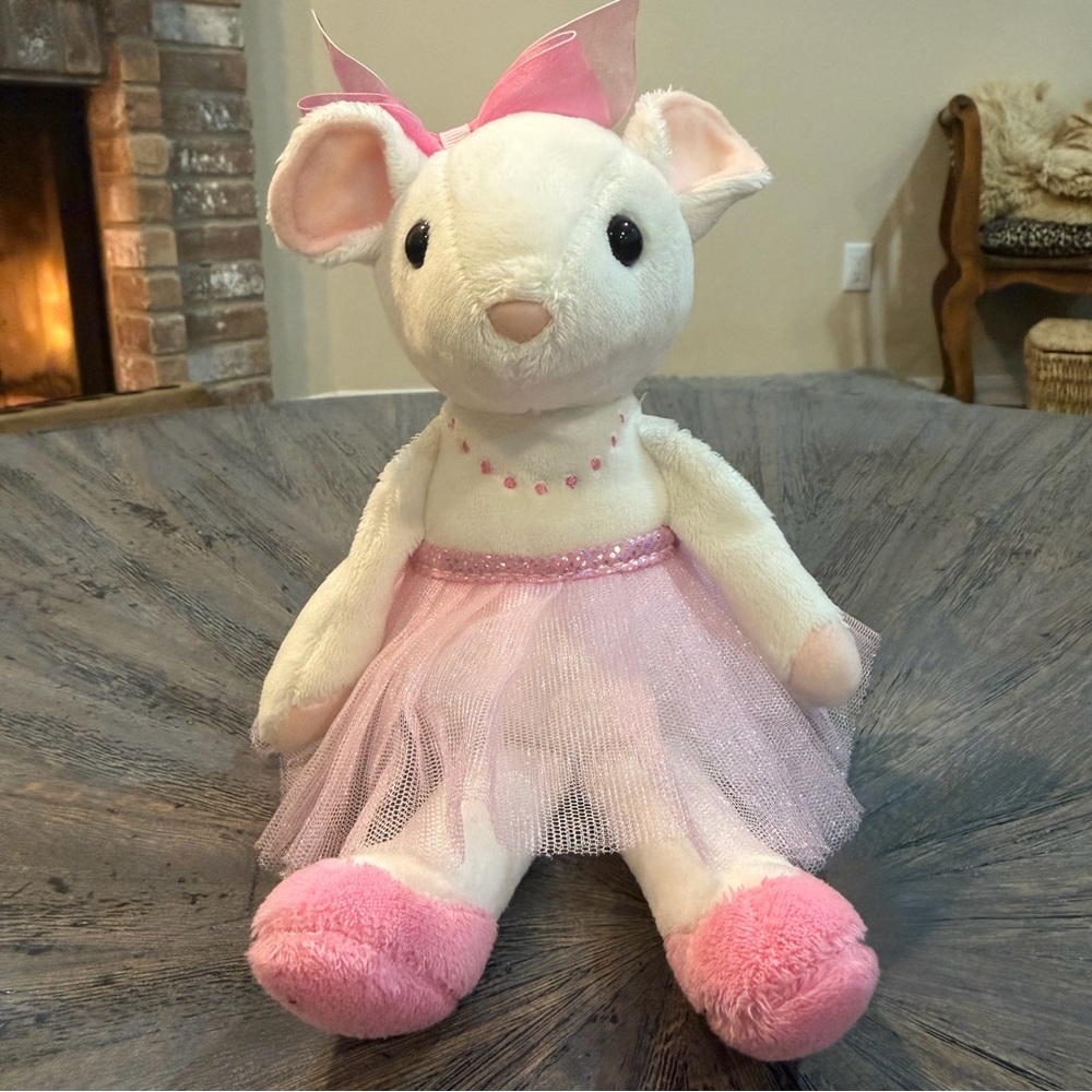 Douglas Petunia Ballerina Mouse Plush Stuffed Animal Pink Tutu Bow